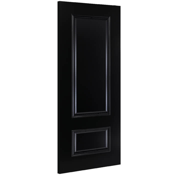 Deanta Sandringham Internal Fire Door with 2 Panel - Prefinished Black