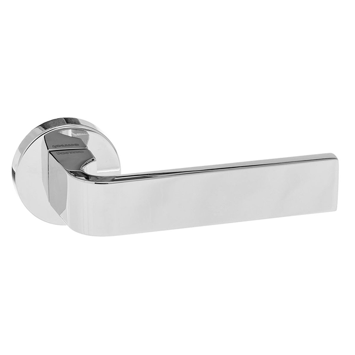 Atlantic Forme Monza Lever Door Handle on Minimal Round Rose - Polished Chrome