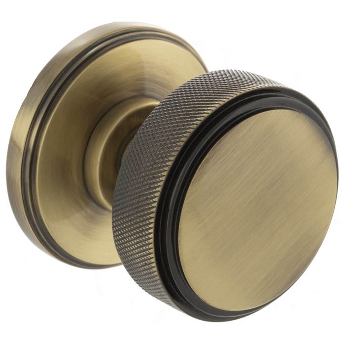 Atlantic Millhouse Brass Harrison Brass Knurled Mortice Knob On Concealed Fix Rose