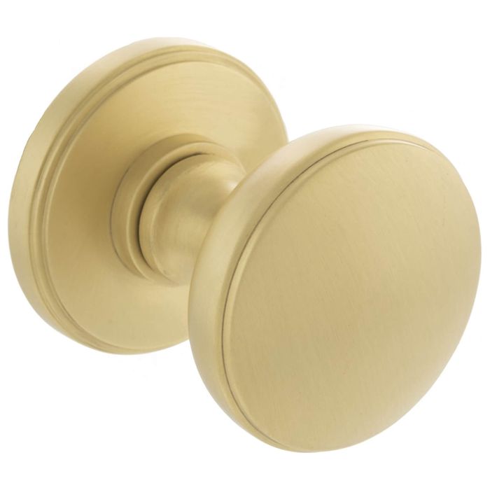 Atlantic Millhouse Brass Edison Solid Brass Domed Mortice Knob On Concealed Fix Rose