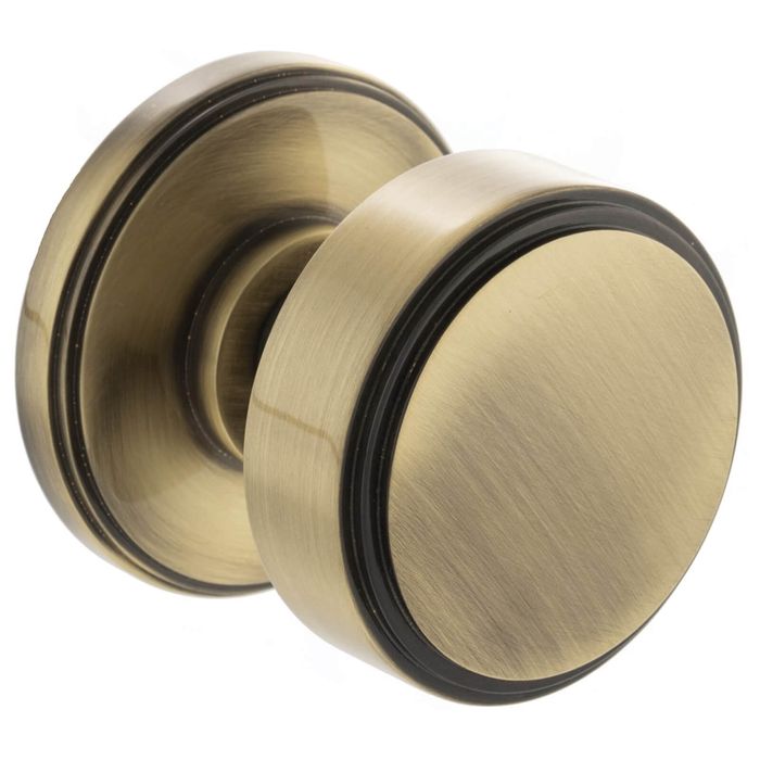 Atlantic Millhouse Brass Boulton Solid Brass Stepped Mortice Knob On Concealed Fix Rose