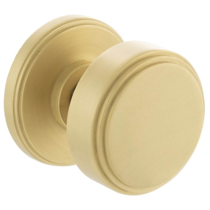 Atlantic Millhouse Brass Boulton Solid Brass Stepped Mortice Knob On Concealed Fix Rose