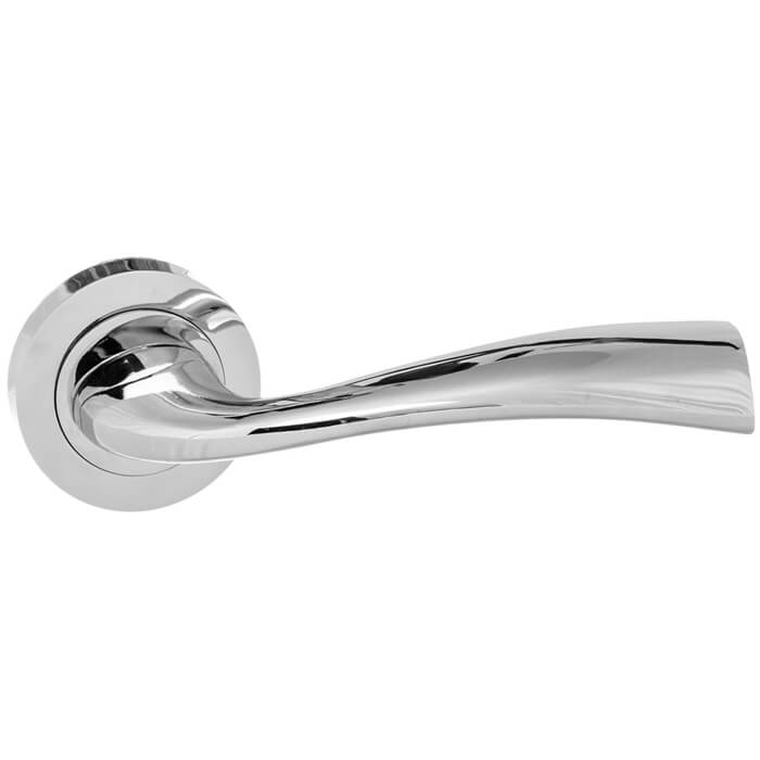 Atlantic Eco Wave Aluminium Lever Door Handle On Round Rose