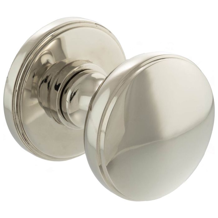 Atlantic Millhouse Brass Edison Solid Brass Domed Mortice Knob On Concealed Fix Rose