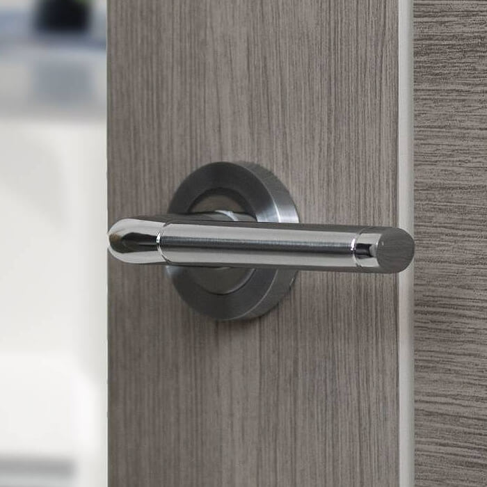 Atlantic Eco Ocean Aluminium Lever Door Handle On Round Rose