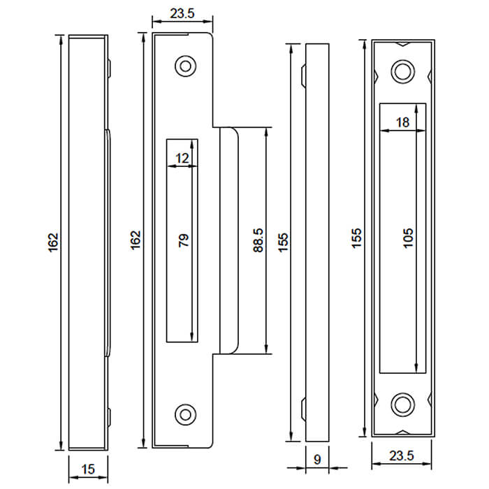 Atlantic 3 Lever Sashlock Rebate Kit