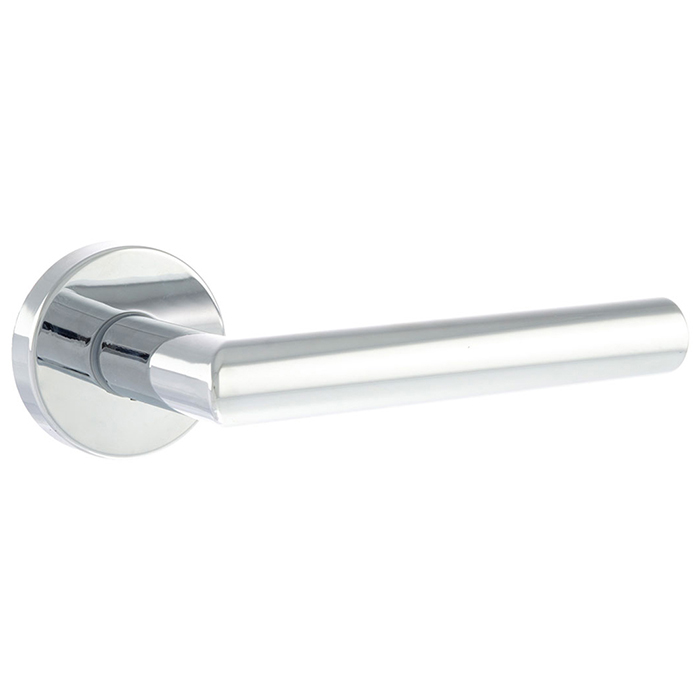 Atlantic Forme Elle Lever Door Handle on Minimal Round Rose