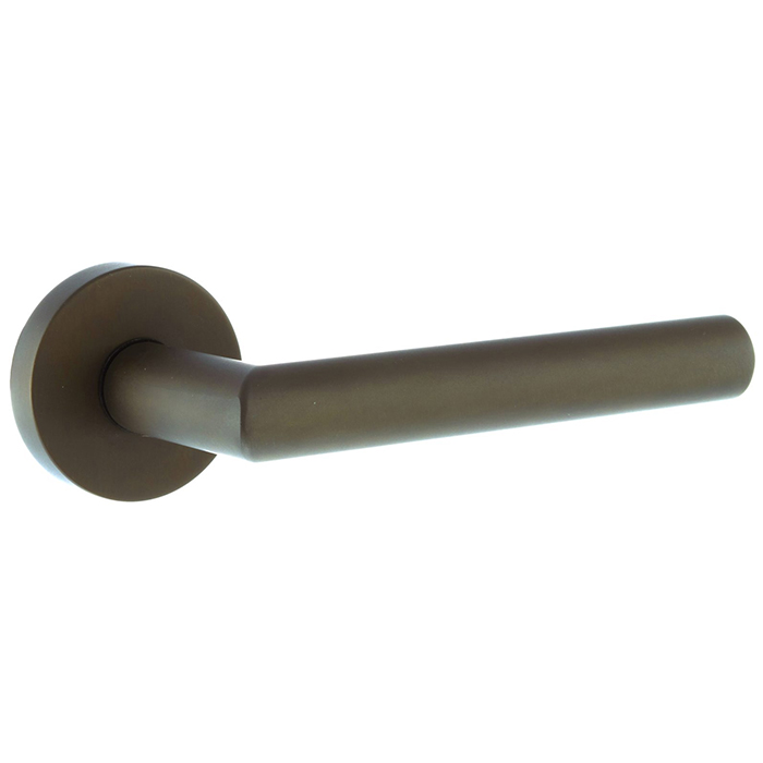 Atlantic Forme Elle Lever Door Handle on Minimal Round Rose