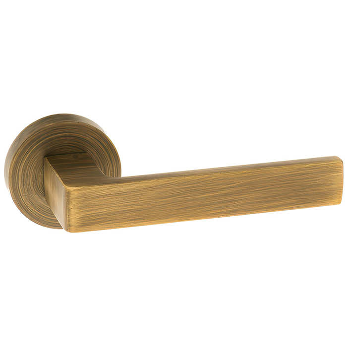 Atlantic Forme Asti Lever Door Handle on Minimal Round Rose