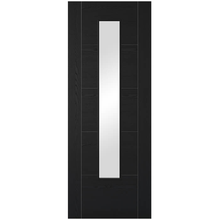 LPD Vancouver Laminate Black Ash 5-Panels 1-Light Internal Glazed Door