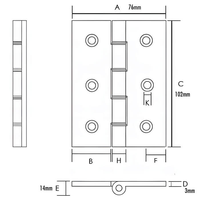 Atlantic Grade 11 Fire-Rated Ball Bearing Hinges