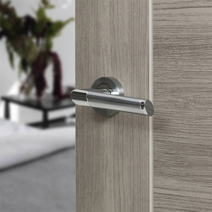 Atlantic Mediterranean Santorini Lever Door Handle On Round Rose