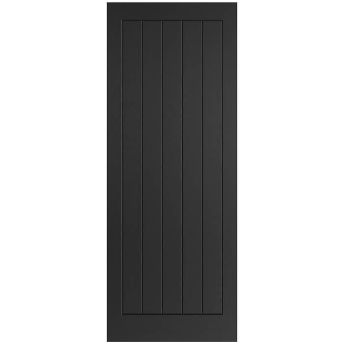 JB Kind Cottage Pre-Finished Black 5-Panels Internal Fire Door