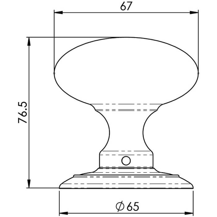 Carlisle Brass Ice Large Rounded Mortice Knob