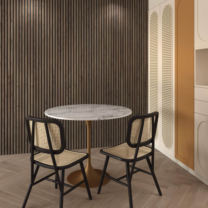 Joseph Miles Acoustic Dark Walnut 2400 x 600 x 21mm Wooden Slat Panel