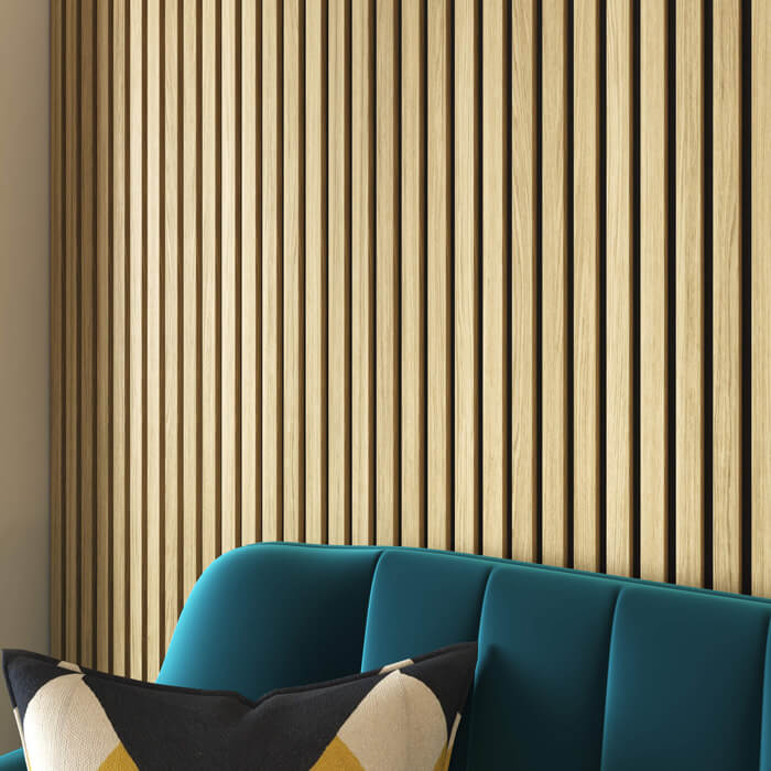 Joseph Miles Acoustic Natural Oak 2400 x 600 x 21mm Wooden Slat Panel