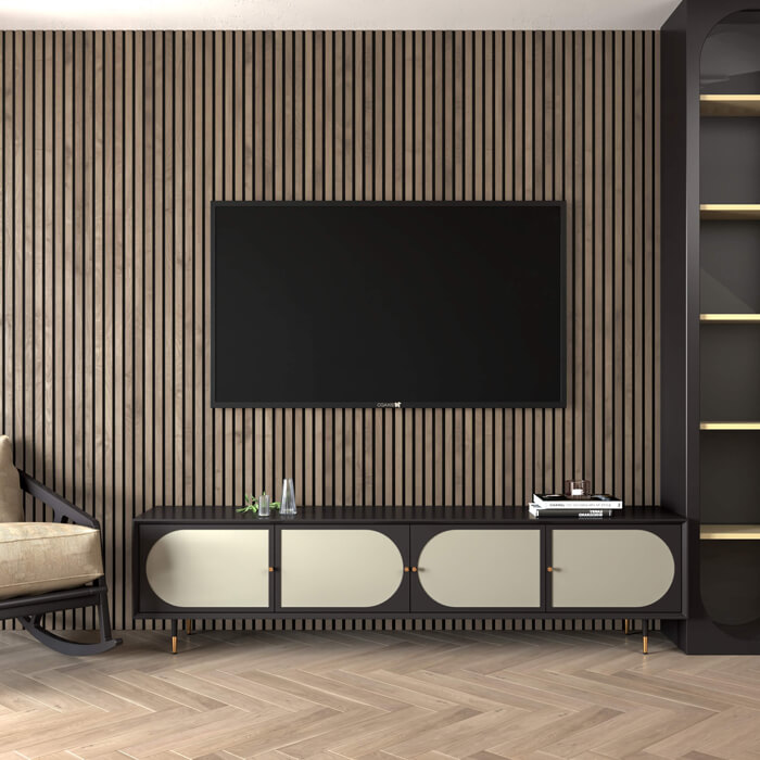 Joseph Miles Acoustic Light Walnut 2400 x 600 x 21mm Wooden Slat Panel