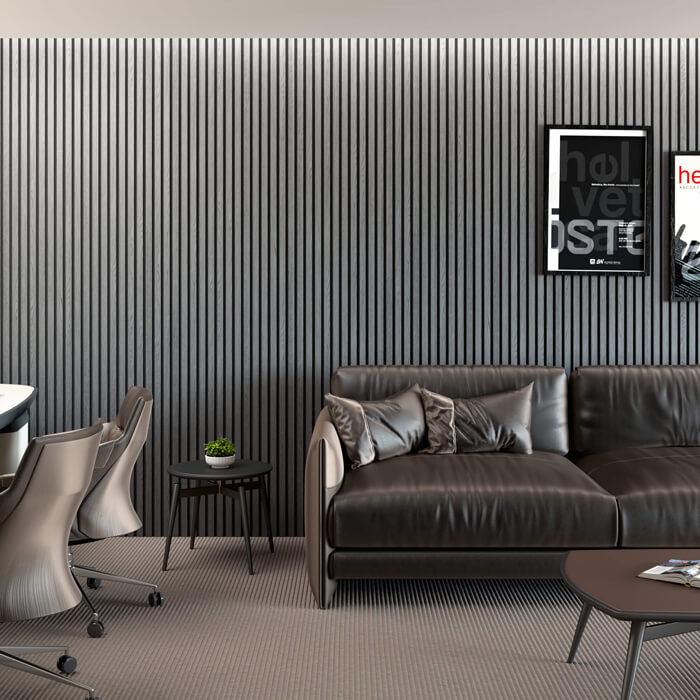 Joseph Miles Acoustic Light Grey Oak 2400 x 600 x 21mm Wooden Slat Panel