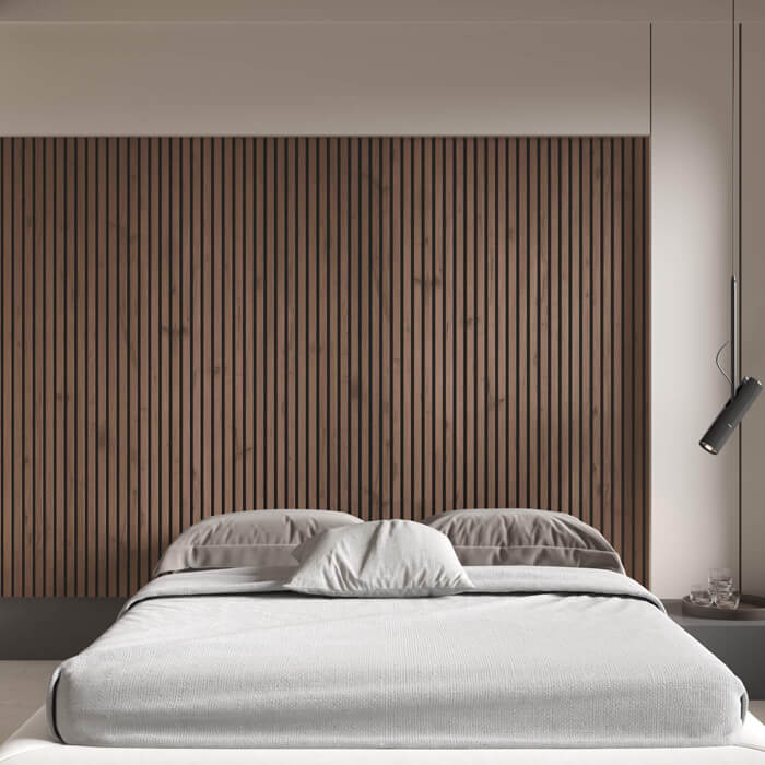 Joseph Miles Acoustic Burnt Oak 2400 x 600 x 21mm Wooden Slat Panel