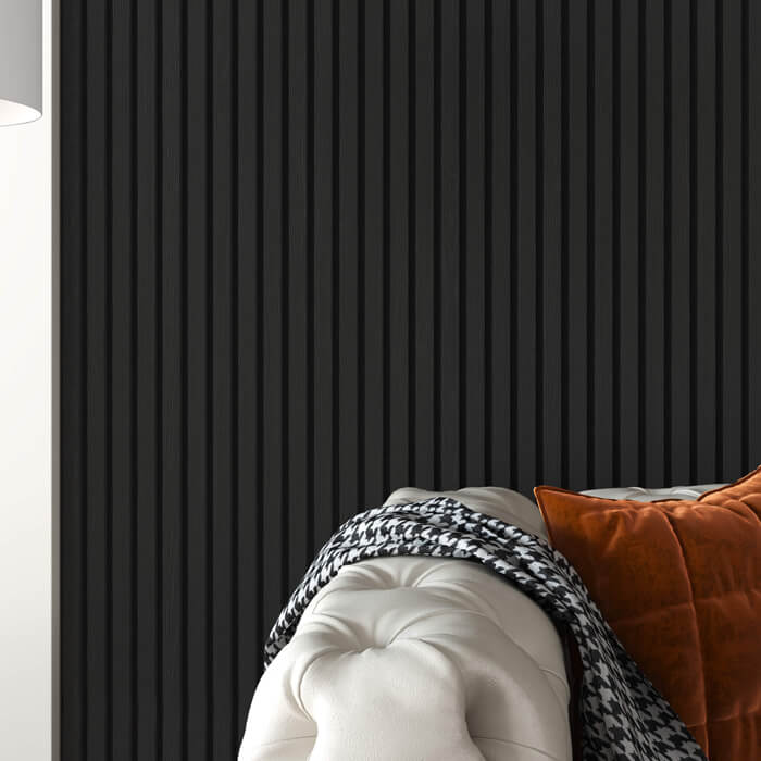 Joseph Miles Acoustic Black Oak 2400 x 600 x 21mm Wooden Slat Panel