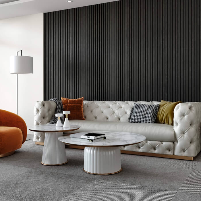 Joseph Miles Acoustic Black Oak 2400 x 600 x 21mm Wooden Slat Panel