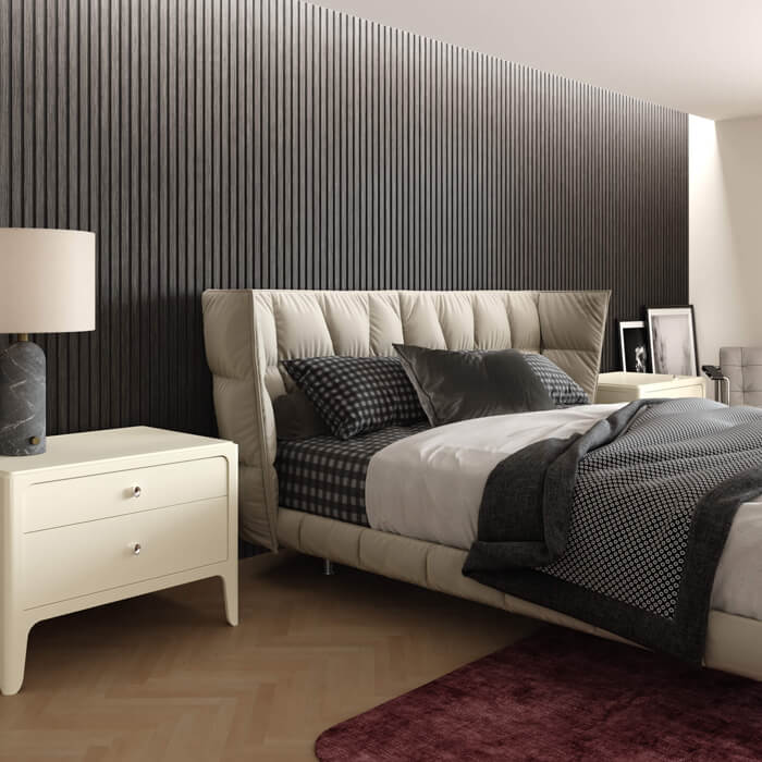 Joseph Miles Acoustic Dark Grey Oak 2400 x 600 x 21mm Wooden Slat Panel