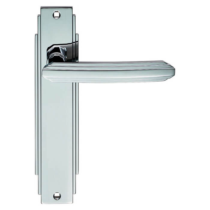 Carlisle Brass Art Deco Lever Handle On Backplate