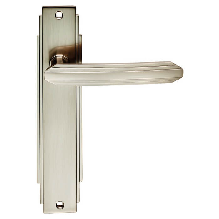Carlisle Brass Art Deco Lever Handle On Backplate