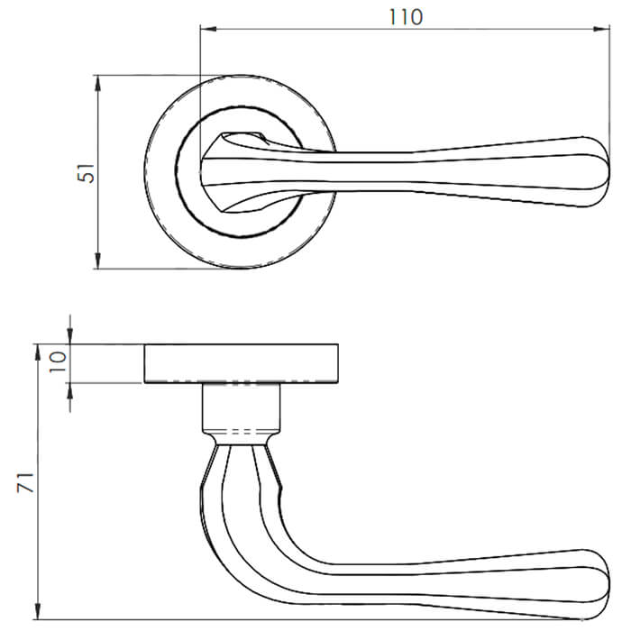 Carlisle Brass Astro Lever Door Handle On Round Rose