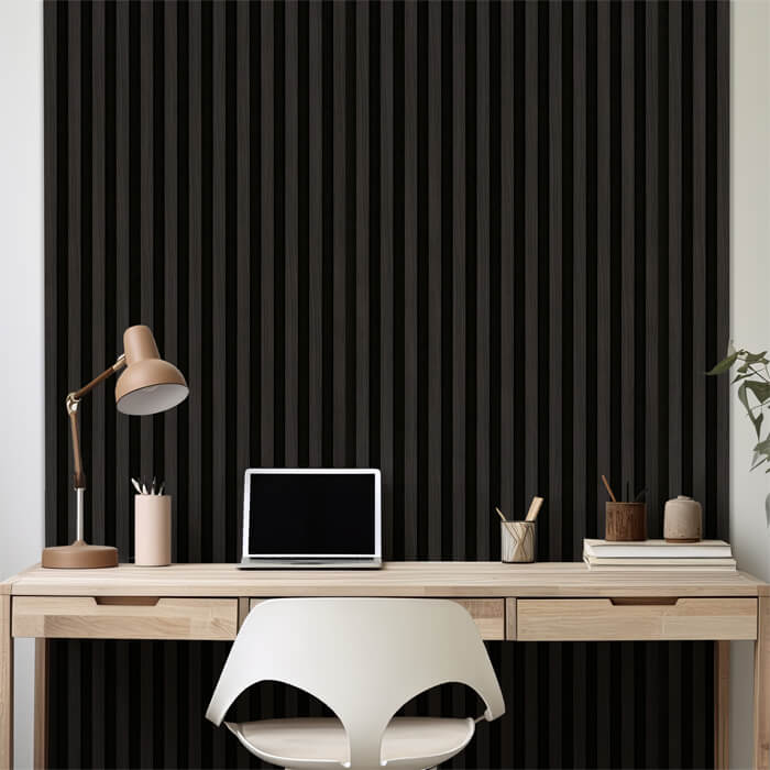 JB Kind Acoustic Wall Panel Fully-Finished Dark-Grey Laminate