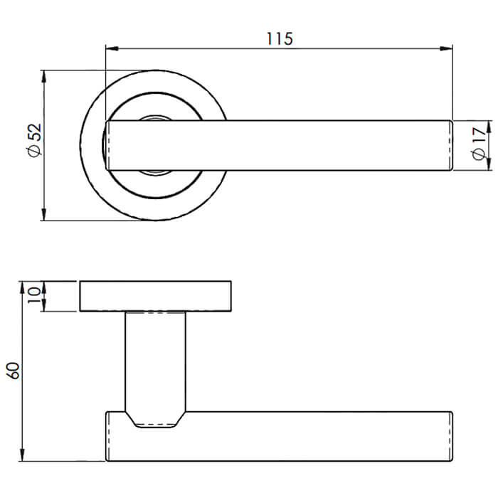 Carlisle Brass Manital Calla Lever On Round Rose