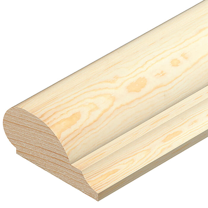 Cheshire Mouldings Pine Picture Rail - Bundle Of 5 - 20mm x 2400mm