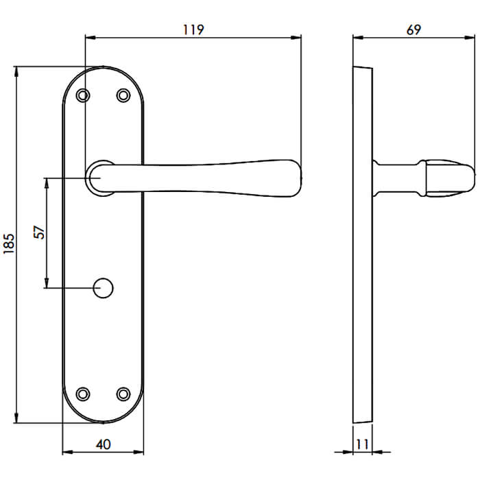 Carlisle Brass Ibra Lever Handle For Bathroom Furniture
