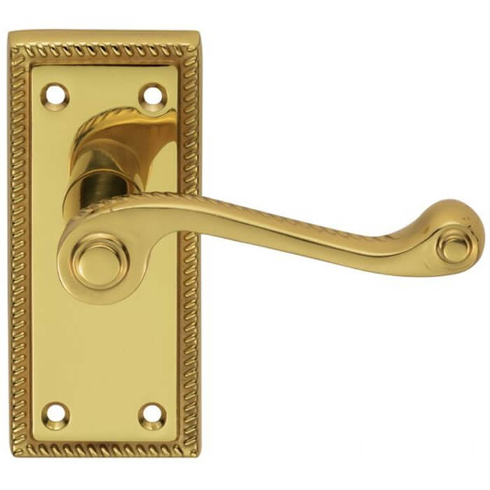 Carlisle Brass Georgian Lever On Backplate - Polished Brass