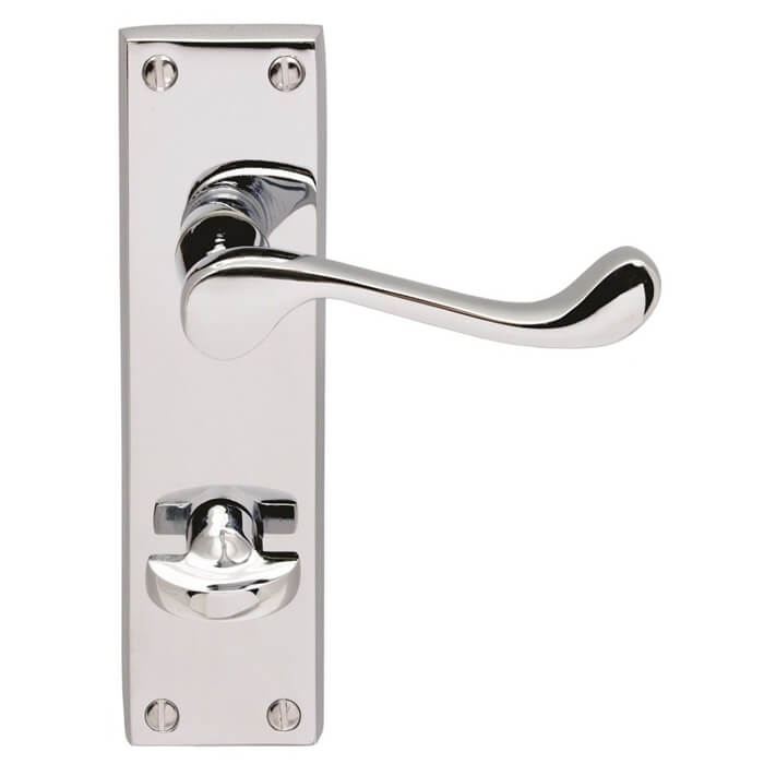 Carlisle Brass Contract Victorian Scroll WC Lever Door Handle On Backplate