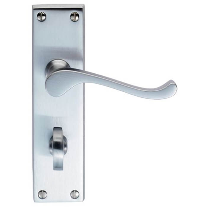 Carlisle Brass Contract Victorian Scroll WC Lever Door Handle On Backplate