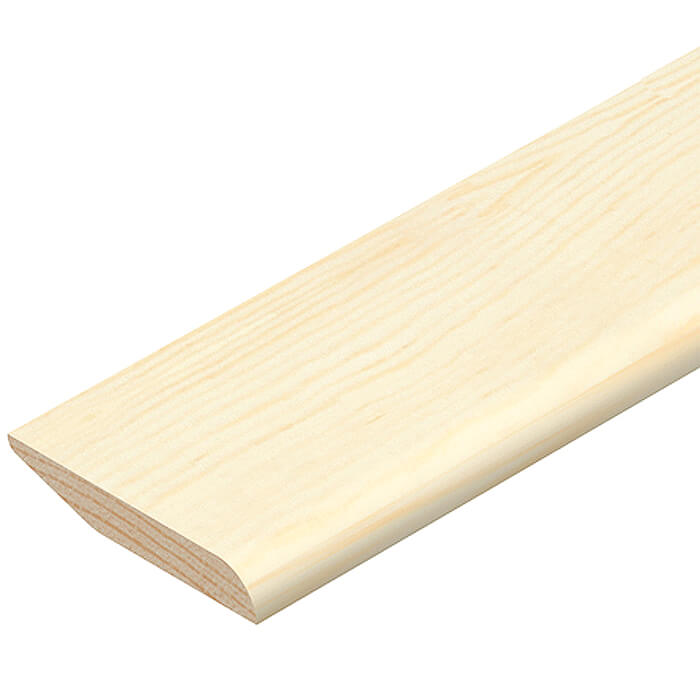 Cheshire Mouldings Chamfered Pine Skirting - Bundle Of 6 - 94mm x 15mm