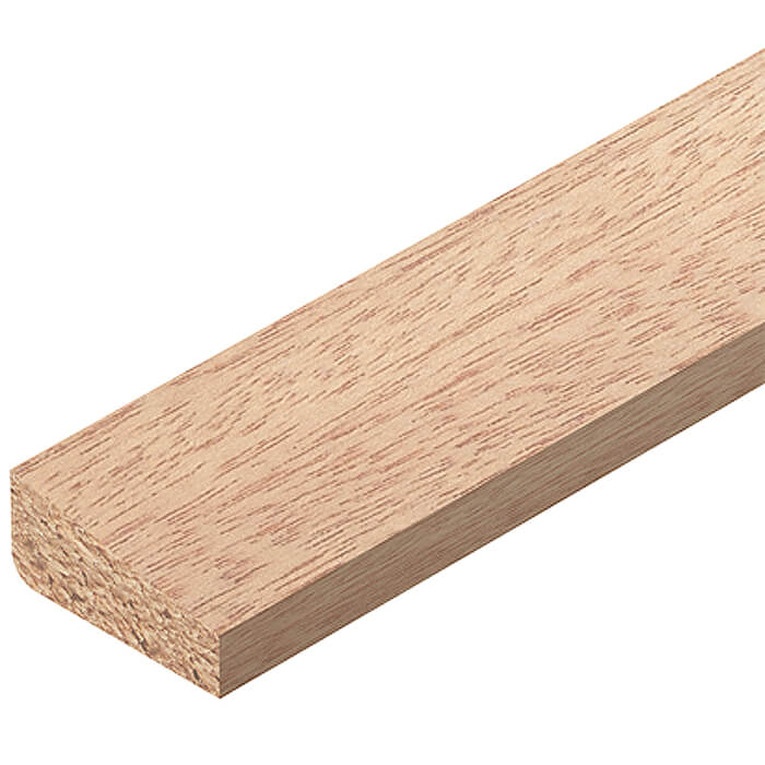 Cheshire Mouldings Chamfered Red Hardwood Glass Bead - Bundle Of 10 - 12mm x 2400mm