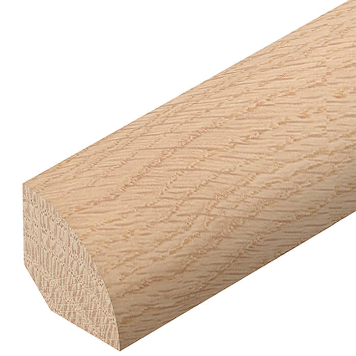 Cheshire Mouldings Oak Timber Quadrant - Bundle Of 10 - 2400mm Length