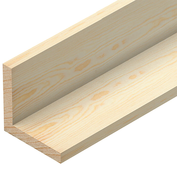 Cheshire Mouldings Pine Square Corner Angle - Bundle Of 10 - 32mm x 2400mm