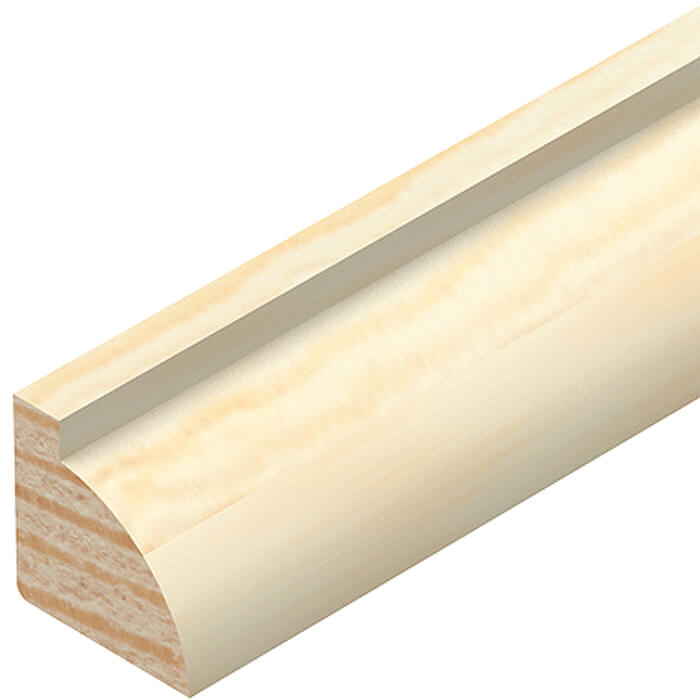 Cheshire Mouldings Ovolo Pine Glass Bead - Bundle Of 30 - 15mm x 2400mm