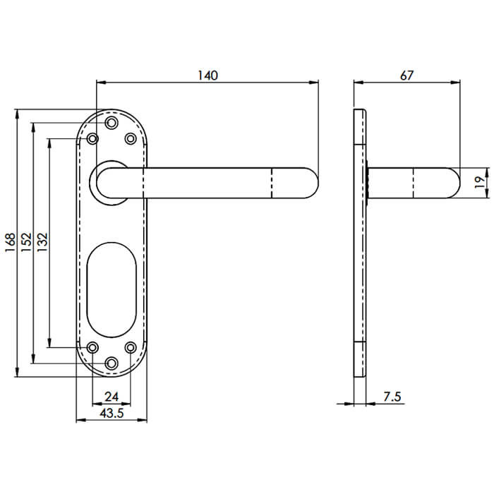 Carlisle Brass Eurospec Steelworx Safety Lever On Inner Steel Backplate