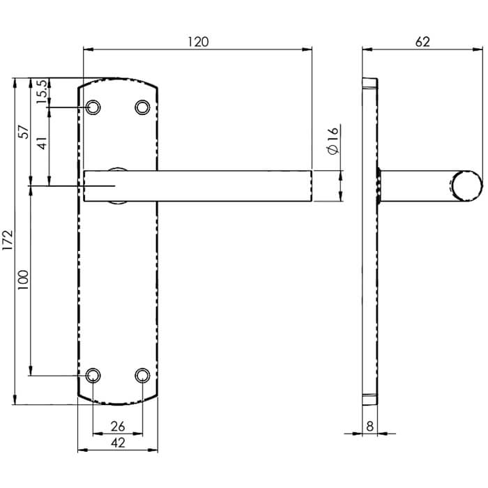Carlisle Brass Eurospec Steelworx Residential Lever Latch Furniture