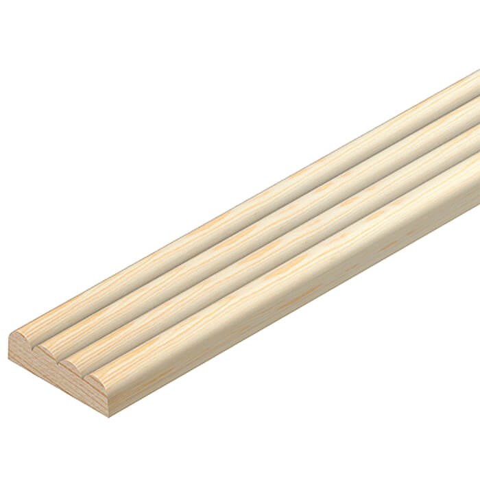 Cheshire Mouldings Pine Decorative Reed Mould - 6mm x 2400mm