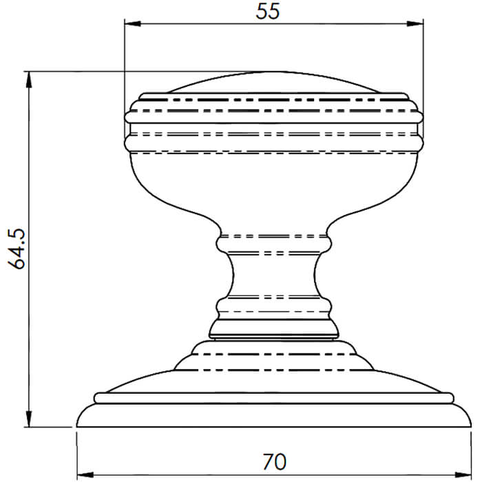 Carlisle Brass Delamain Traditional Knob On Concealed Fix Rose