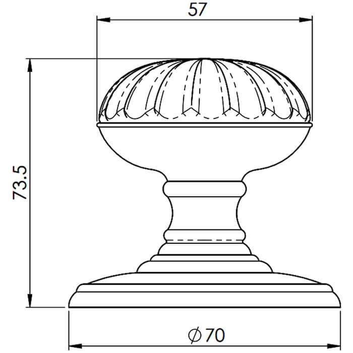 Carlisle Brass Delamain Flower Design Door Knob