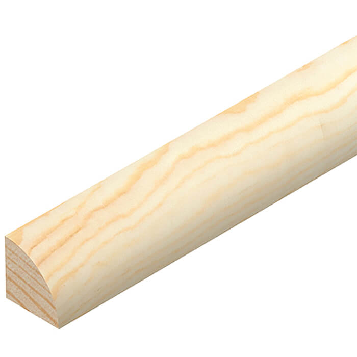 Cheshire Mouldings Pine Full Timber Quadrant - Bundle Of 25 - 21mm x 2400mm