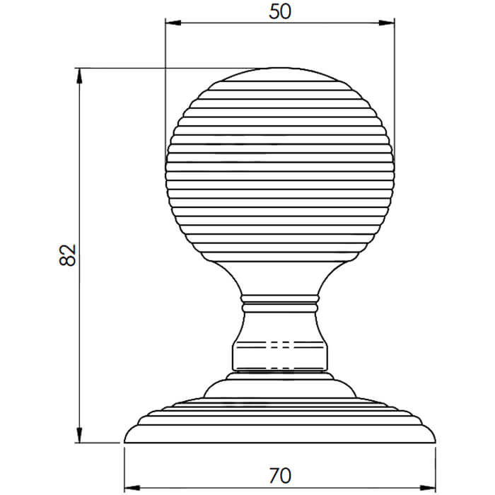 Carlisle Brass Delamain Reeded Design Door Knob