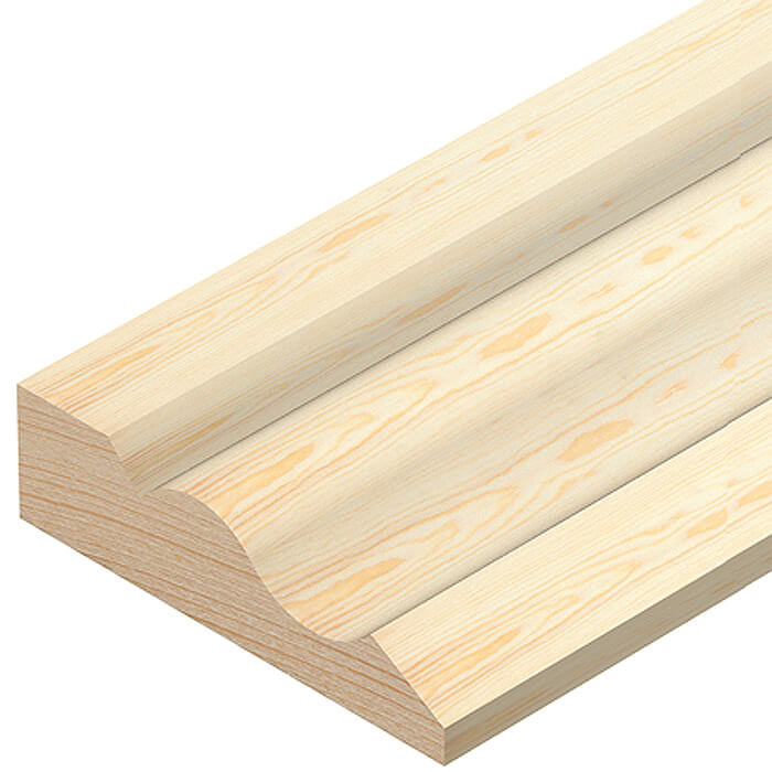 Cheshire Mouldings Ogee Pine Architrave - Bundle Of 10 - 15mm x 2400mm