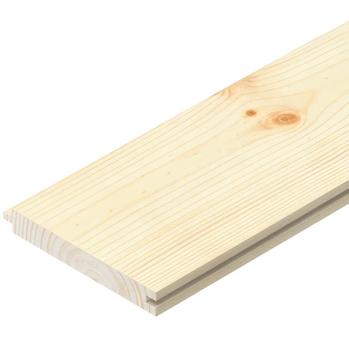 Cheshire Mouldings Tongue and Groove Pine Skirting - Bundle Of 5 - 2400mm x 120mm